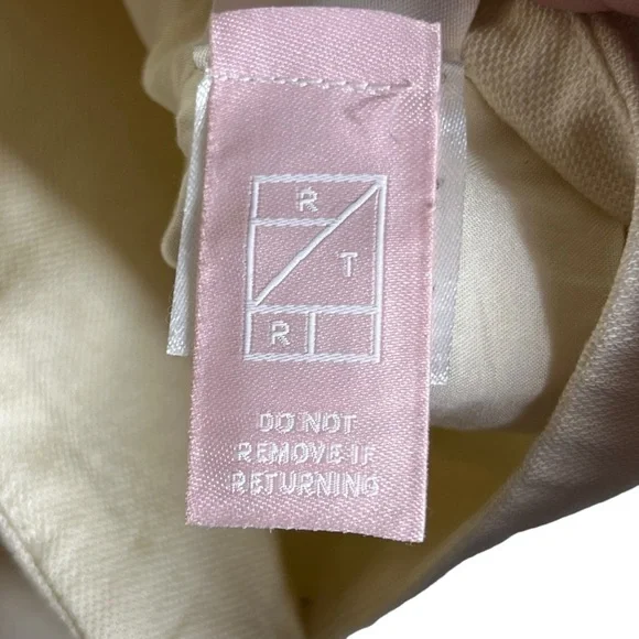 WeWoreWhat x Rent the Runway Cream Linen Blend Boxy Vest, Medium - Picture 7 of 8